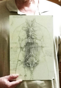 Photo d'un dessin anatomique prise par Amal Idris-Haroun
