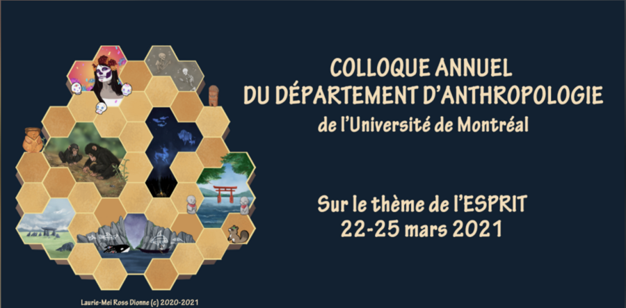 Affiche du Colloque annuel du Département d'anthropologie de l'Université de Montréal en 2021